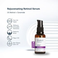 The Purest Solutions %1 Retinol + Ceramide Rejuvenating Retinol Serum 30 ml