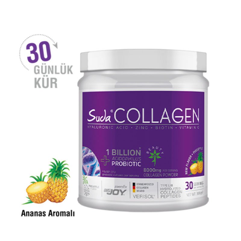 Suda Collagen + Probiyotik Ananas Aromalı Takviye Edici Gıda 300 g